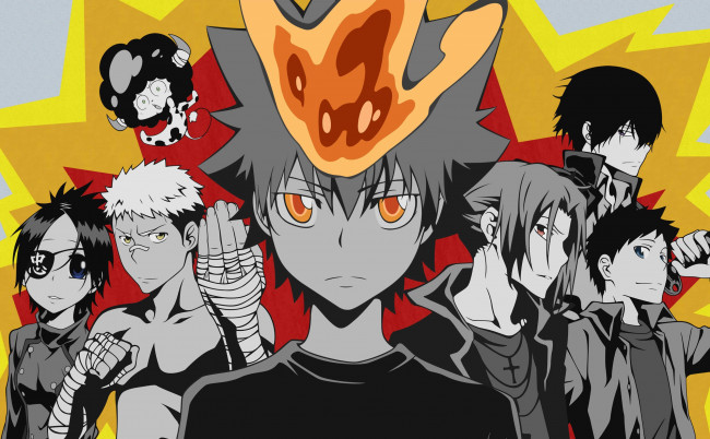Обои картинки фото аниме, katekyo hitman reborn, парни