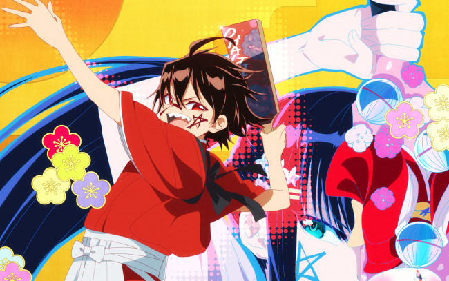 Обои картинки фото аниме, sousei no onmyouji, две, звезды, онмёджи