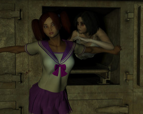 Картинка 3д+графика фантазия+ fantasy фон взгляд девушка