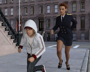 Картинка she+wolf 3д+графика фантазия+ fantasy фон взгляд девушка