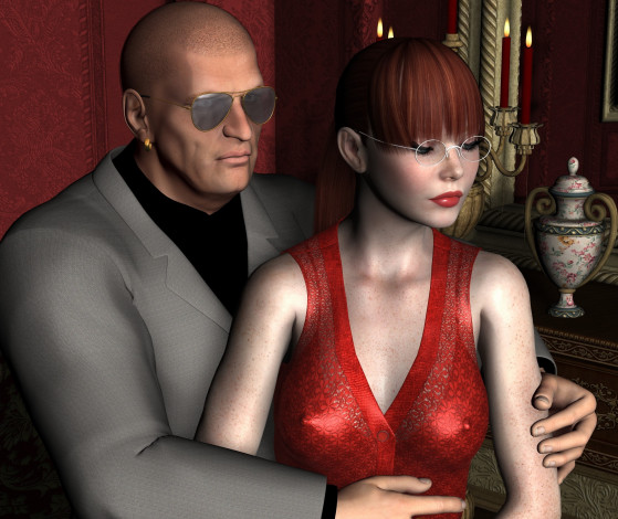 Обои картинки фото 3д графика, люди , people, девушка, взгляд, фон