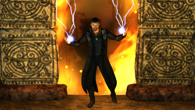 Обои картинки фото 3д графика, фантазия , fantasy, фон, парень, взгляд