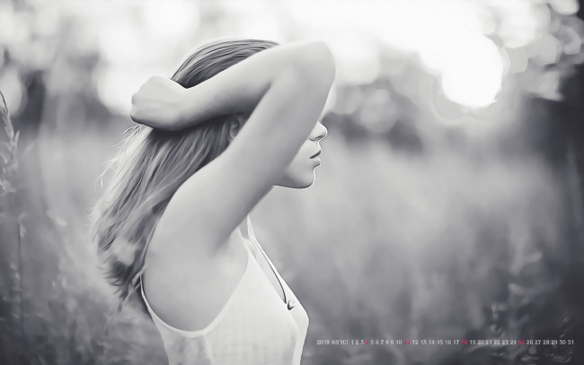 Обои картинки фото календари, компьютерный дизайн, 2019, calendar, женщина, девушка, профиль