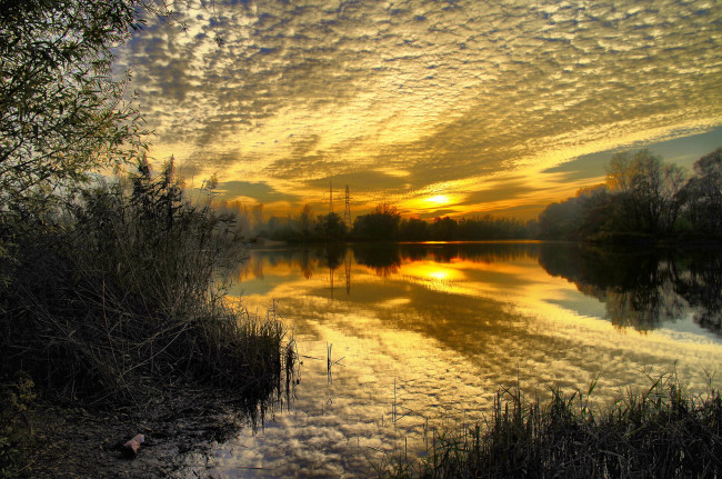 Обои картинки фото природа, восходы, закаты, простор