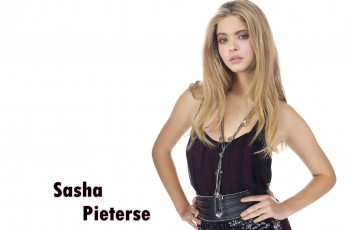 обоя девушки, sasha pieterse, актриса, блондинка, ожерелье, топ, пояс