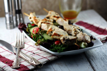 Картинка еда шашлык +барбекю греческая кухня