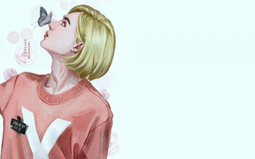 Картинка рисованное люди ван ибо свитер бабочка