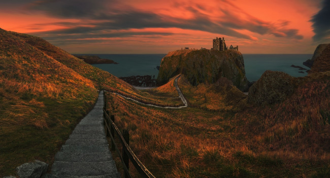 Обои картинки фото dunnottar castle, города, замки англии, dunnottar, castle