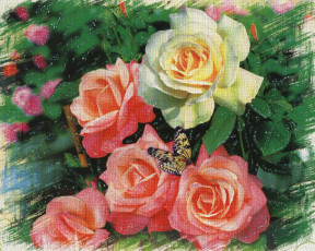 Картинка рисованные цветы