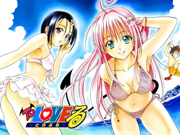 Обои картинки фото аниме, to, love, ru