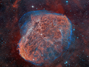 Картинка ngc 6888 космос галактики туманности