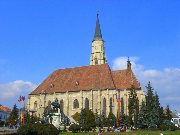 Обои картинки фото cluj, romania, города, католические, соборы, костелы, аббатства