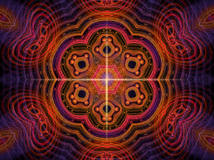 Картинка 3д графика fractal фракталы тёмный абстракция узор