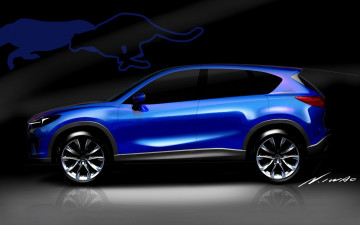 Картинка автомобили рисованные mazda