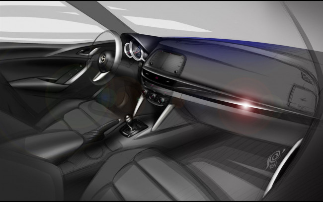 Обои картинки фото автомобили, рисованные, mazda