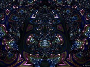 Картинка 3д графика fractal фракталы узор цвета фон