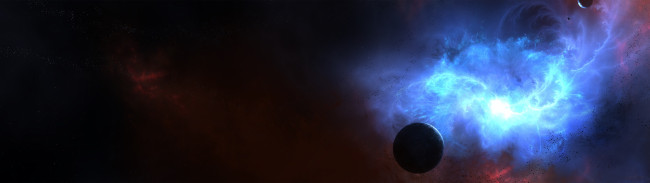 Обои картинки фото космос, арт, звезды, планета, вселенная