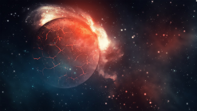 Обои картинки фото космос, арт, планеты