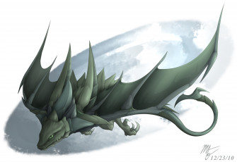 Картинка рисованные животные сказочные мифические дракон