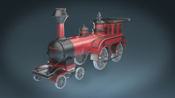 Картинка техника 3d паровоз