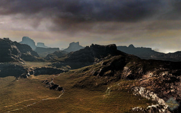 Картинка 3д графика nature landscape природа горы