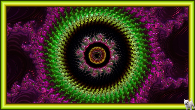 Обои картинки фото 3д, графика, fractal, фракталы, узор, цвета, щенок, фон