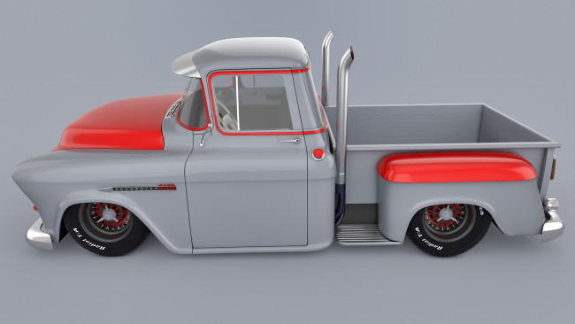 Обои картинки фото автомобили, 3д, chevrolet, 1955