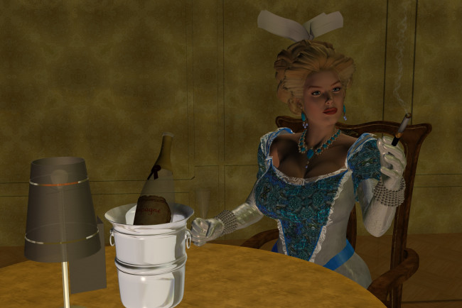 Обои картинки фото 3д, графика, people, люди, стол, сигарета, вино