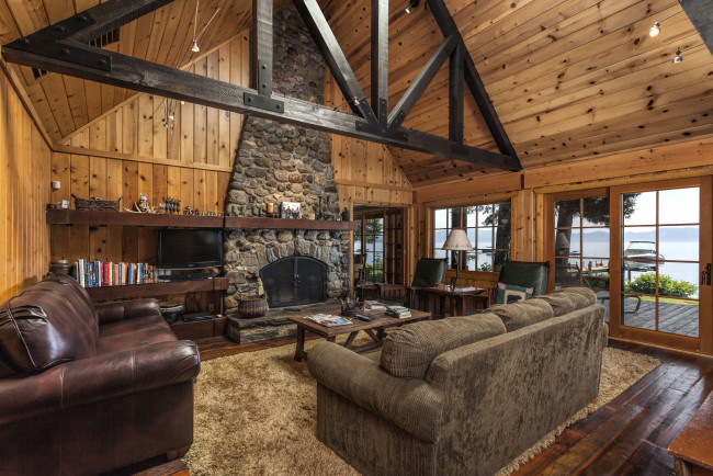 Обои картинки фото интерьер, гостиная, камин, диваны