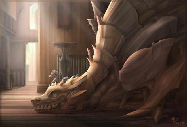 Обои картинки фото рисованные, животные, сказочные, мифические, дракон