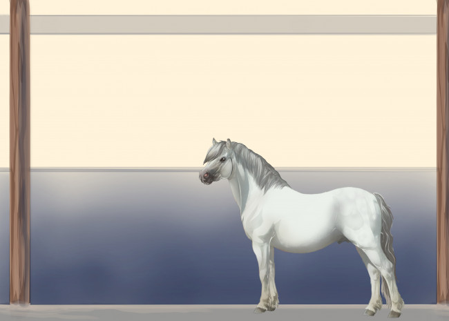 Обои картинки фото рисованные, животные, лошади, лошадь