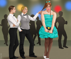 Картинка векторная+графика люди хулиганы