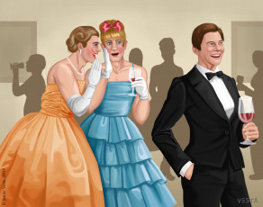 Картинка векторная+графика люди мужчина девушки