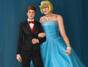 Картинка векторная+графика люди мужчина девушка