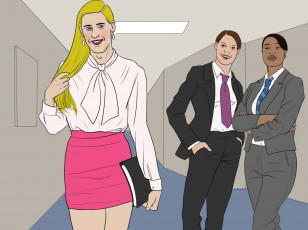 Картинка векторная+графика люди мужчины девушка