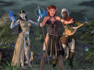 Картинка 3д+графика эльфы+ elves улыбка взгляд эльфийки