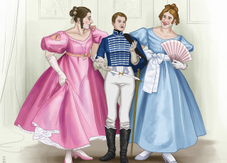 Картинка векторная+графика люди мальчик девушки