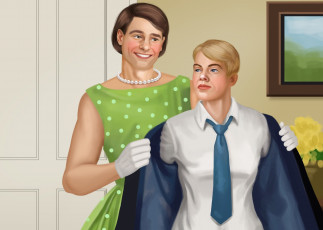 Картинка векторная+графика люди девушка мужчина