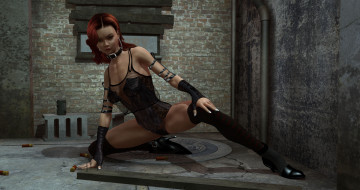 Картинка 3д+графика люди+ people рыжая взгляд девушка