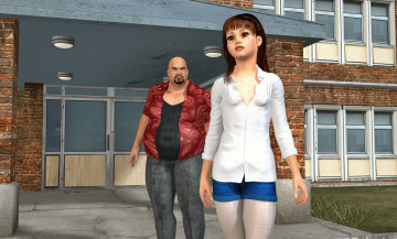 Картинка 3д+графика люди+ people взгляд девушка мужчина