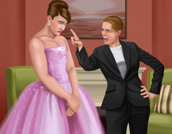 Обои картинки фото векторная графика, люди, ссора