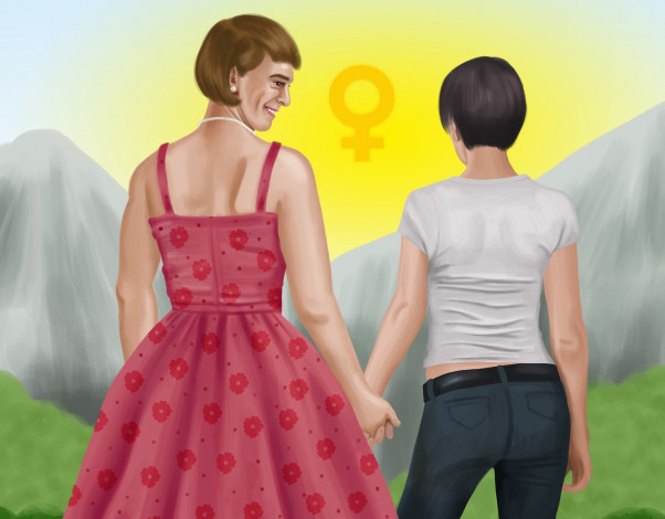 Обои картинки фото векторная графика, люди, взгляд, девушка