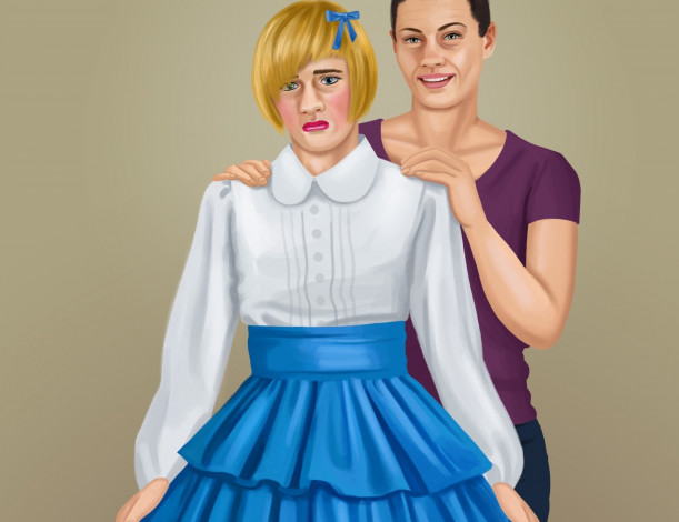 Обои картинки фото векторная графика, люди, девушка, мужчина