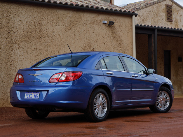 Обои картинки фото автомобили, chrysler, синий, js, au-spec, sebring