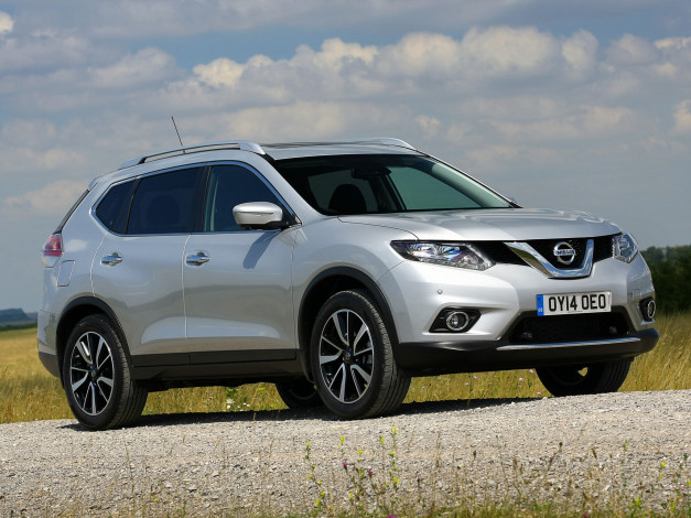 Обои картинки фото автомобили, nissan, datsun, светлый, 2014г, t32, uk-spec, x-trail