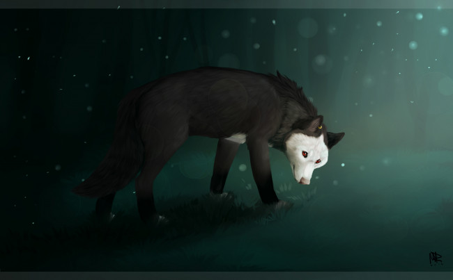 Обои картинки фото рисованные, животные,  собаки, фон, собака