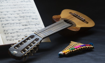 Картинка музыка -музыкальные+инструменты ноты гитара