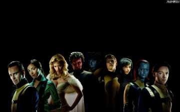Картинка x-men +first+class кино+фильмы moira mactaggert rose byrne james mcavoy charles xavier mystique jennifer lawrence january jones emma frost черный фон супергерои magneto michael fassbender