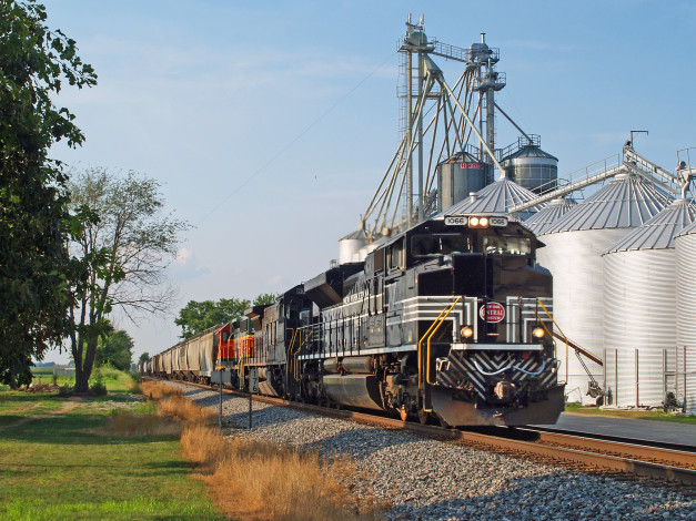 Обои картинки фото техника, поезда, дорога, локомотив, железная, рельсы, состав