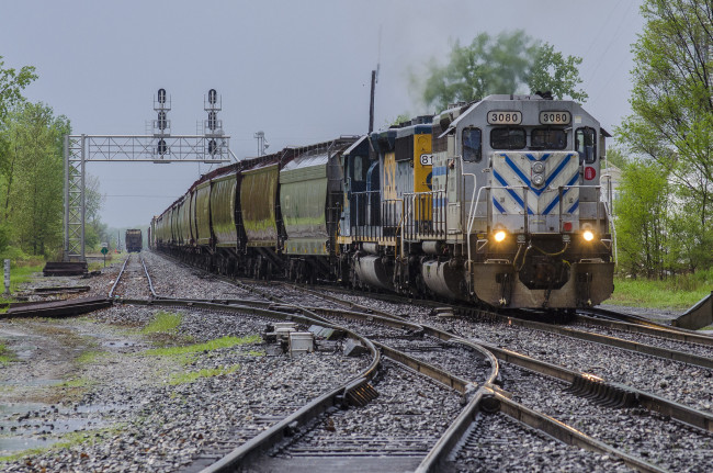 Обои картинки фото техника, поезда, железная, дорога, состав, локомотив, рельсы